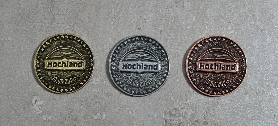 Monety odlewane okolicznościowe Hochland